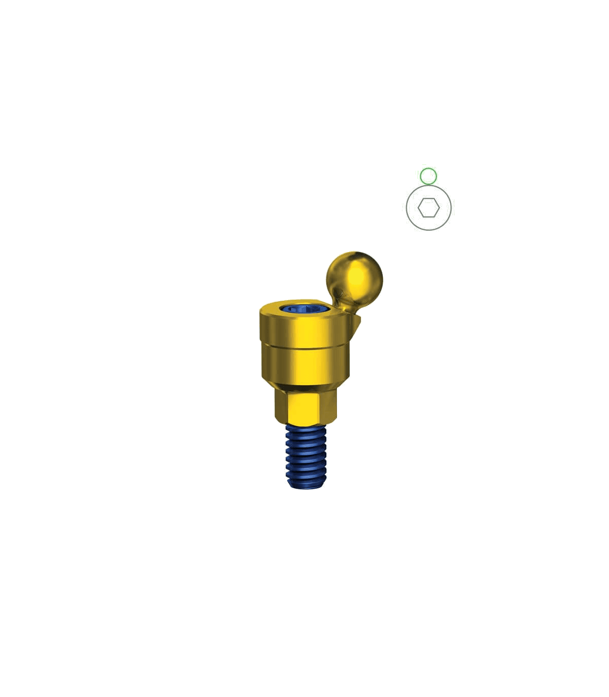 Titanium Lock Abutment Long 25°
