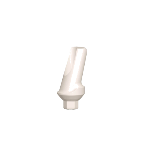 Temporary PEEK abutment 15°
